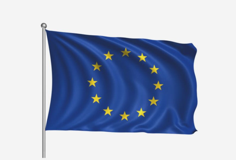 Флаг европы на белом фоне