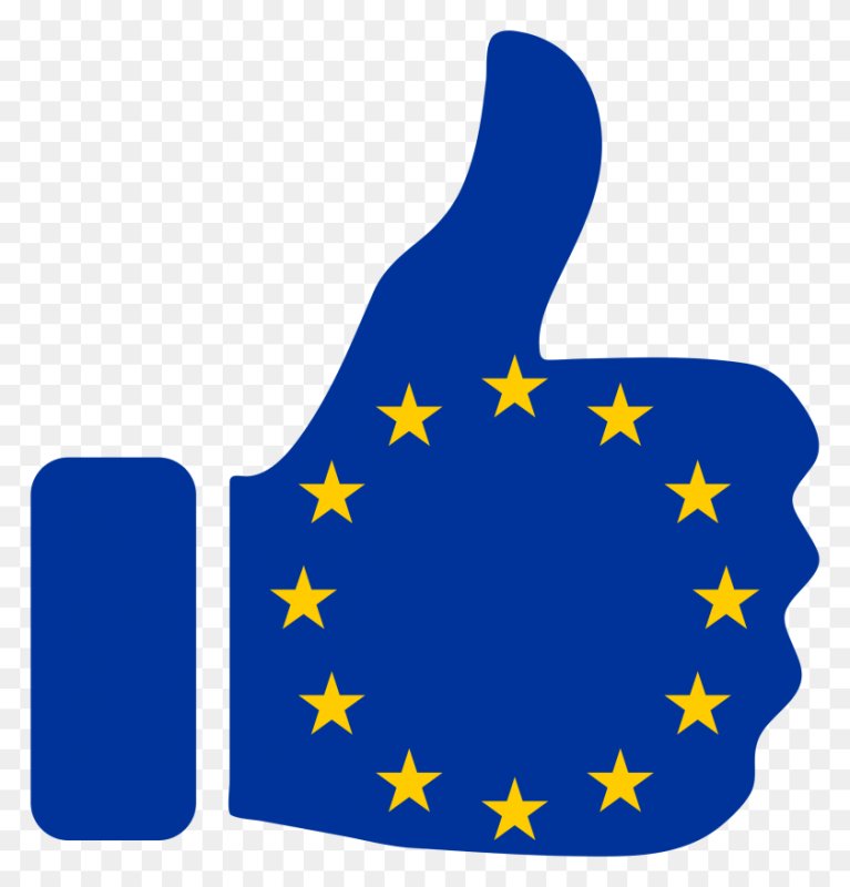 Флаг евросоюза на белом фоне
