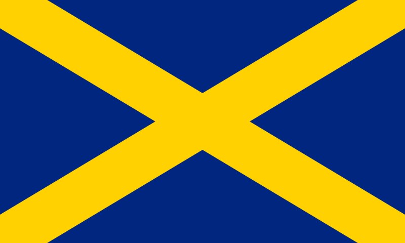 Флаг желтые полосы на голубом фоне