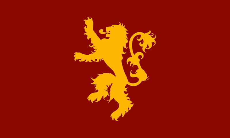 Флаг золотой лев на красном фоне