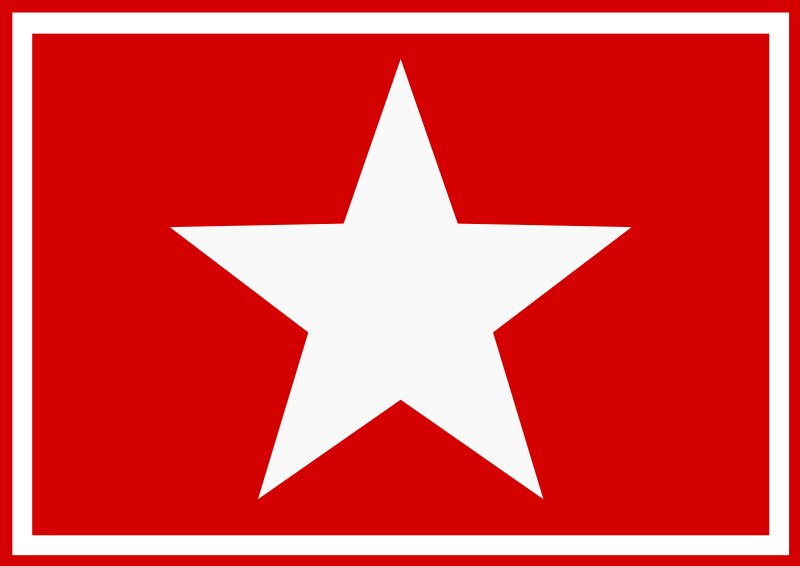 Флаг звезда на красном фоне