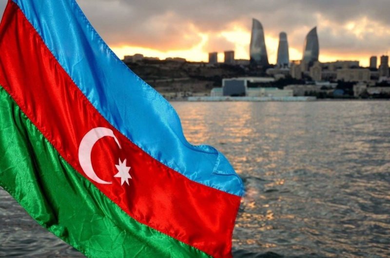 Фон азербайджанского флага
