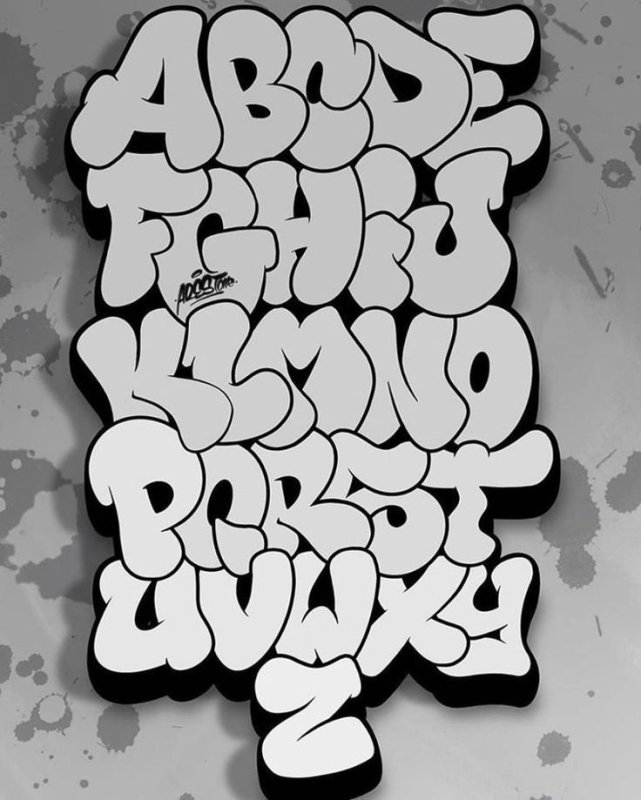 Фон буквы граффити