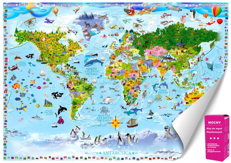 Фон карта мира для детей