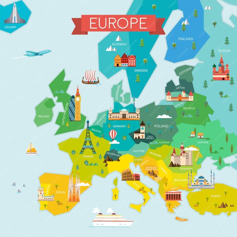 Фон карта европы