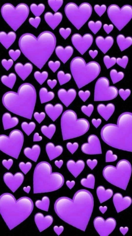 Фон мелкие фиолетовые сердечки