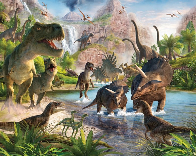 Фон мир динозавров