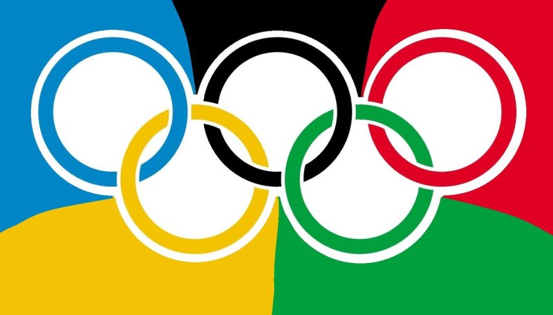 Фон олимпийского флага