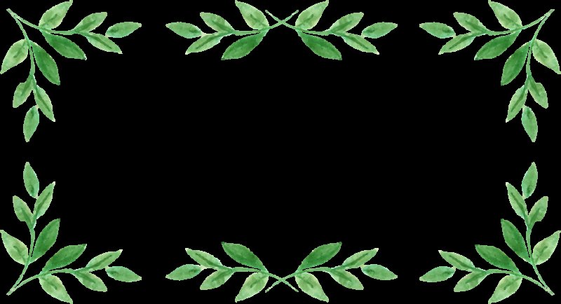 Фон рамка зеленые листья
