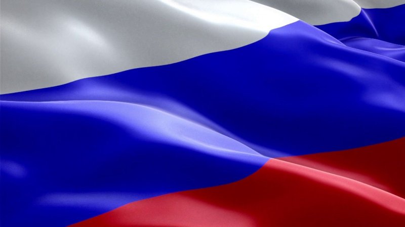Фон развивающийся российский флаг