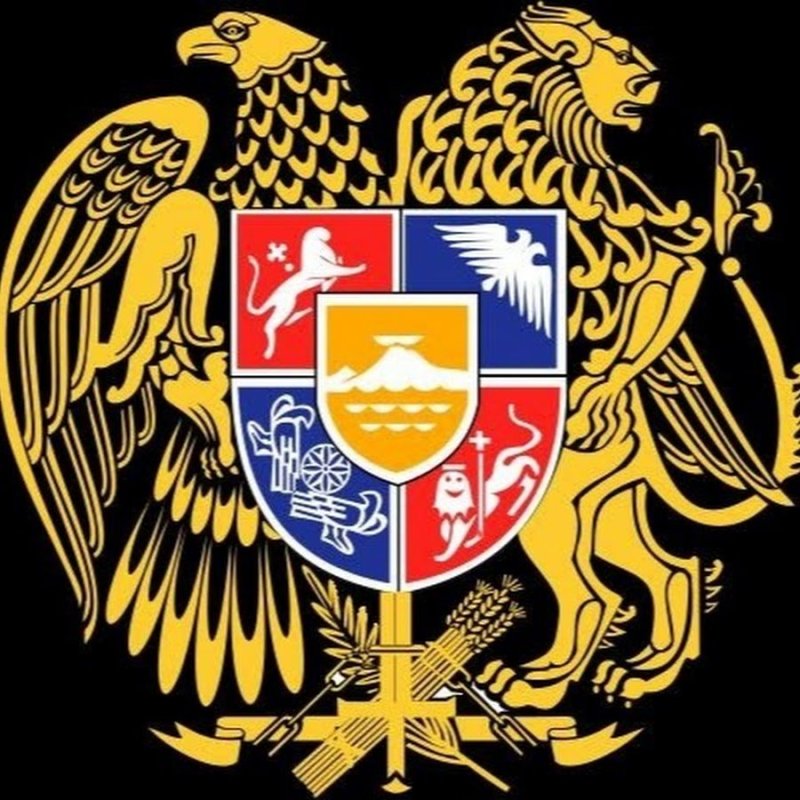 Герб армении на черном фоне