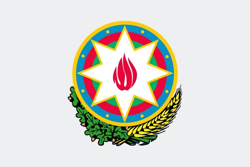 Герб азербайджана на черном фоне