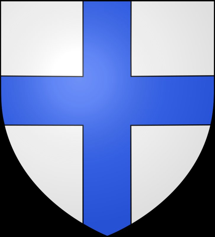 Герб белый крест на синем фоне