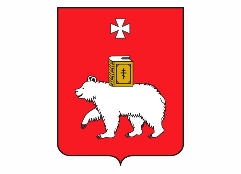 Герб белый медведь на красном фоне