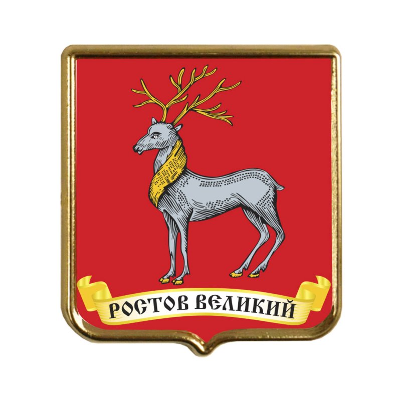 Герб города олень на красном фоне