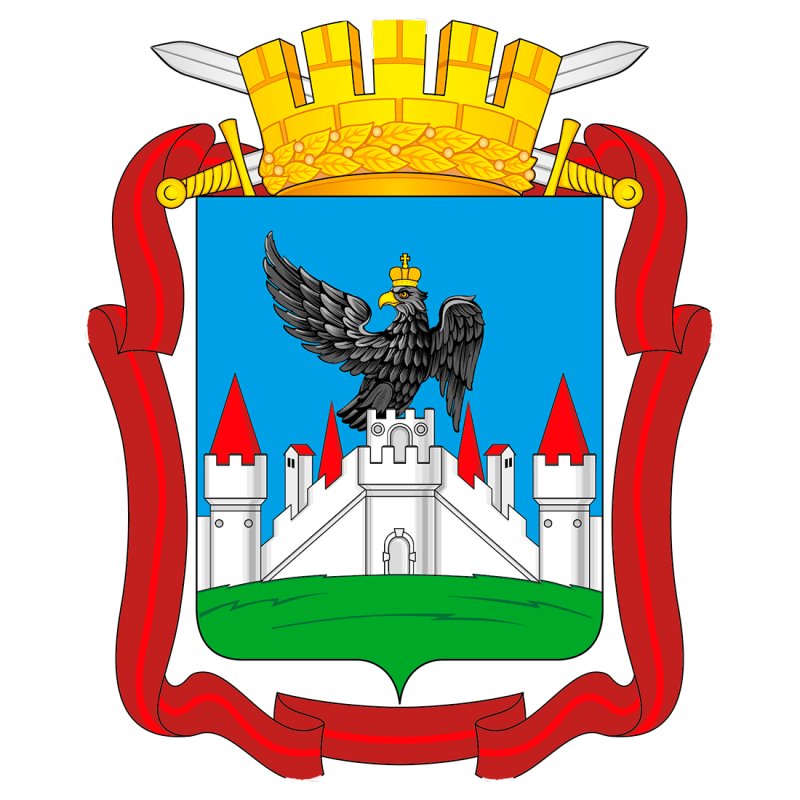 Герб города орел на красном фоне