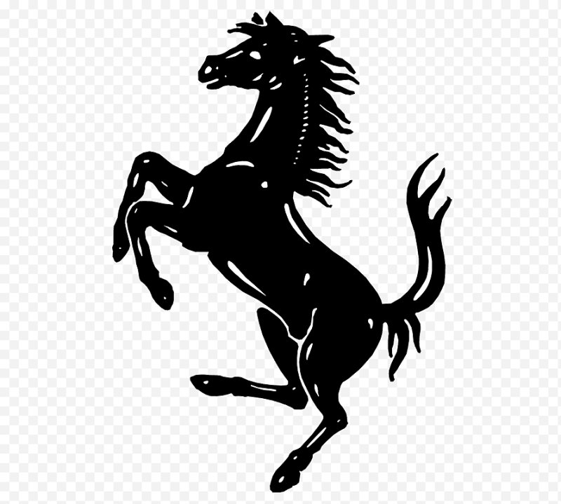 Герб лошадь на красном фоне