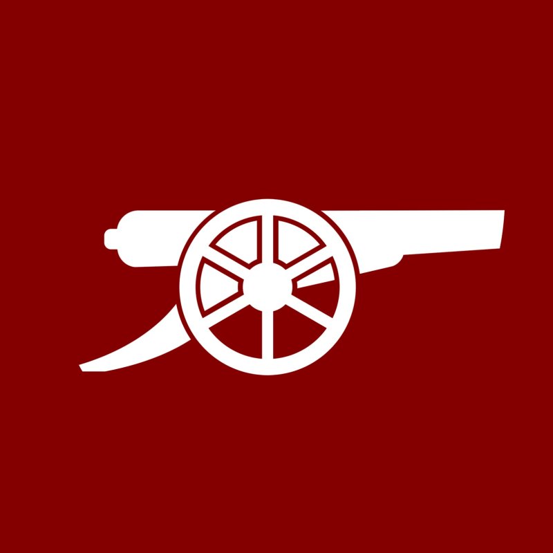 Герб пушка на красном фоне