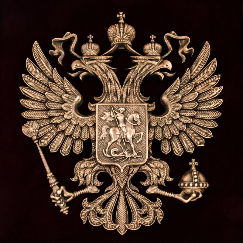 Герб россии опер на черном фоне