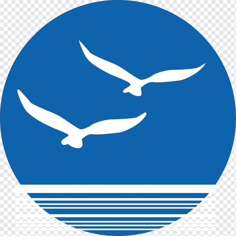 Герб с птицами на синем фоне