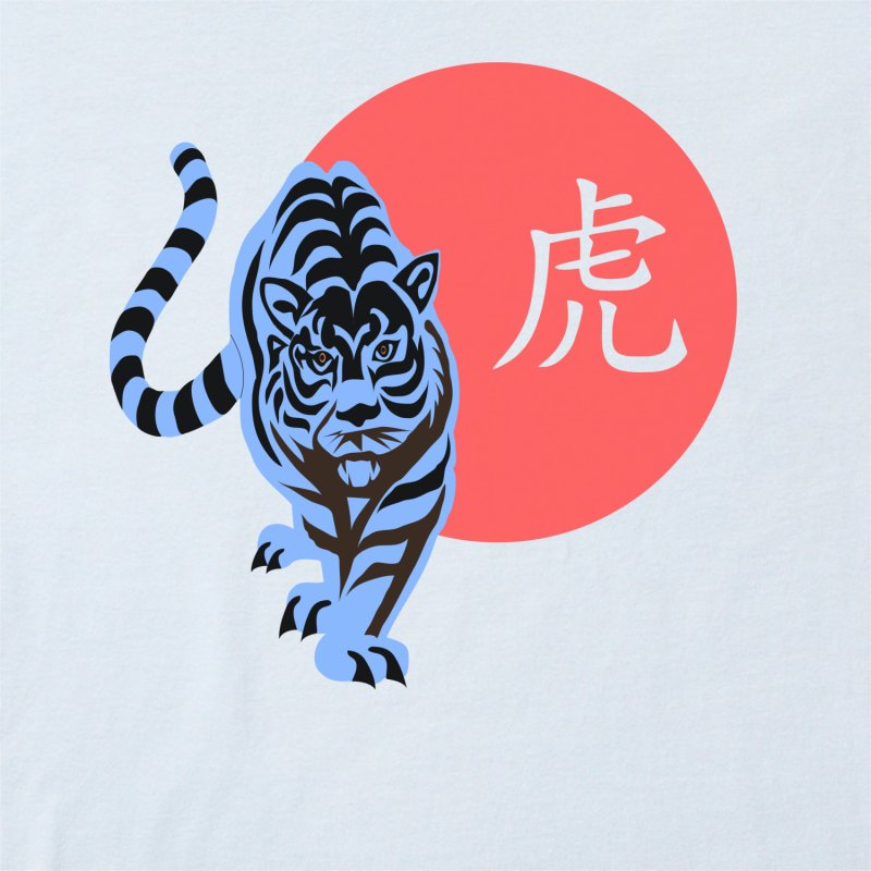 Герб тигр на синем фоне