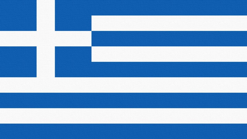 Греческий флаг на черном фоне