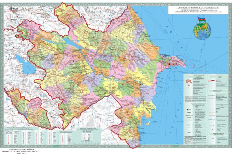 Карта азербайджана на весь фон