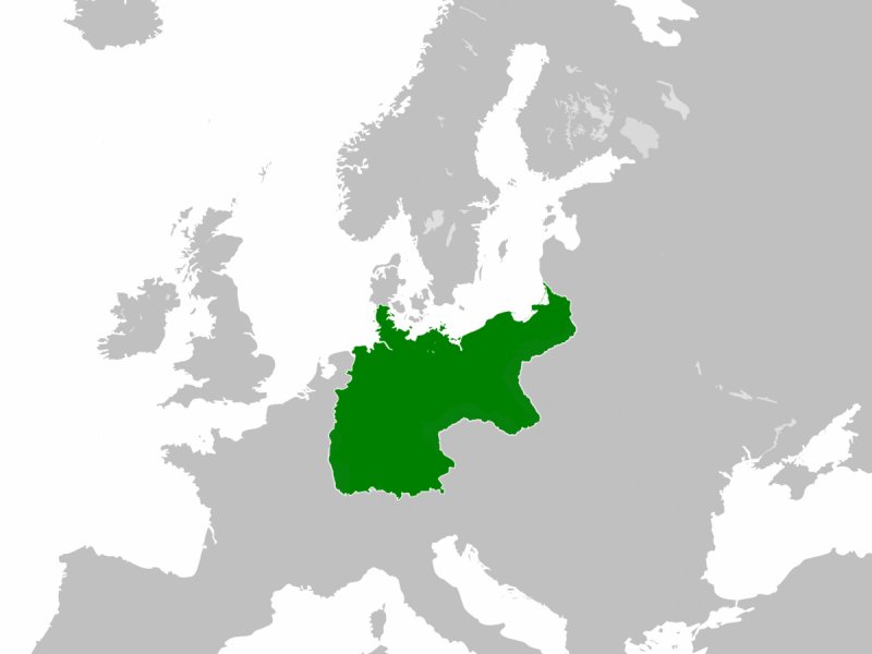 Карта германская империя на белом фоне