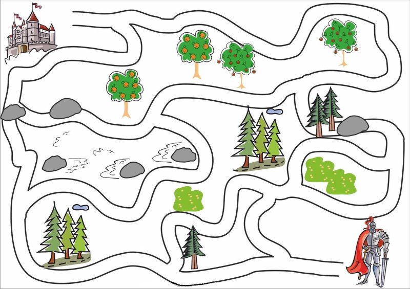 Карта на белом фоне для детей