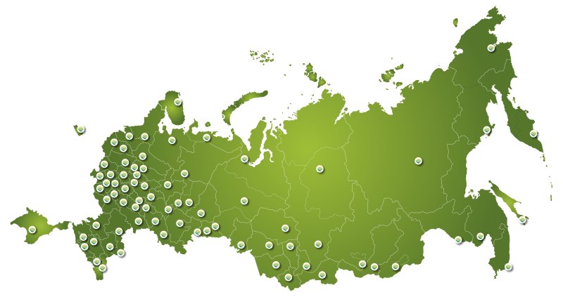 Карта россии с крымом на белом фоне