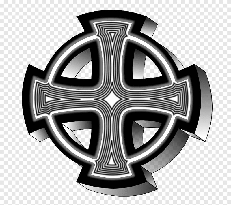 Кельтский крест на белом фоне