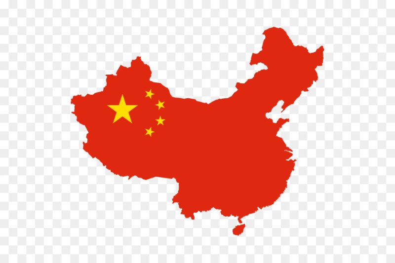 Китай карта на белом фоне