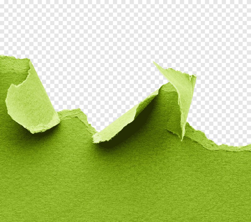 Ком бумаги на зеленом фоне