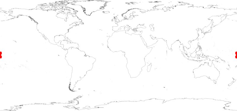Контурная карта мира на белом фоне