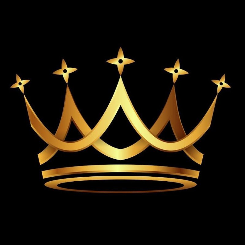 Корона на черном фоне для логотипа