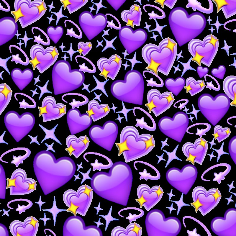 Красивый фиолетовый фон с сердечками