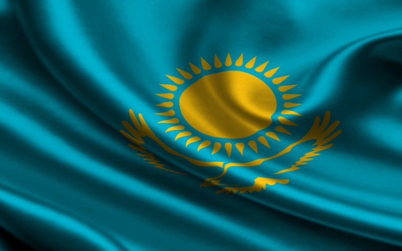 Красивый фон флаг казахстана