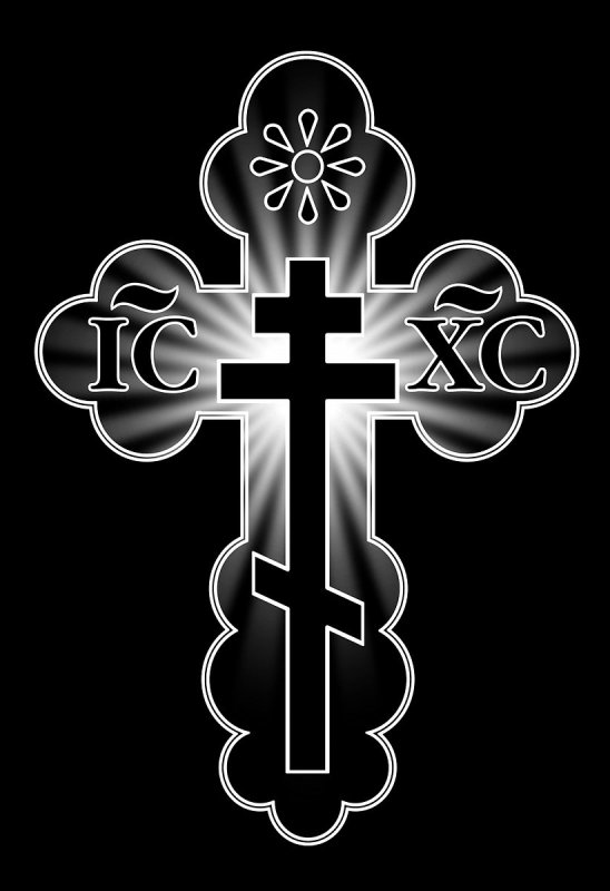 Красивый крест на черном фоне