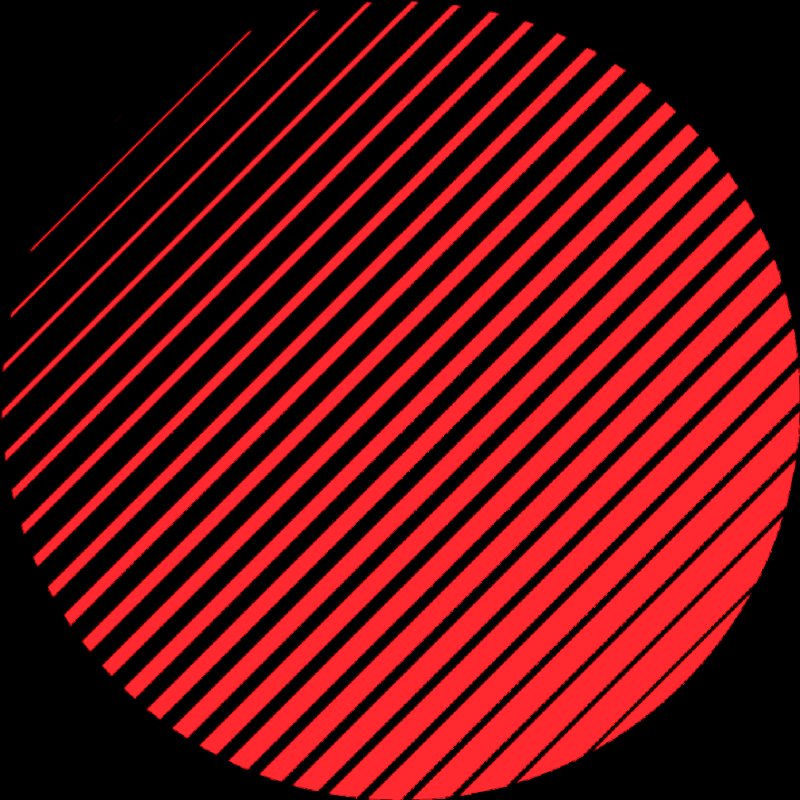 Красный фон с белыми полосками по кругу