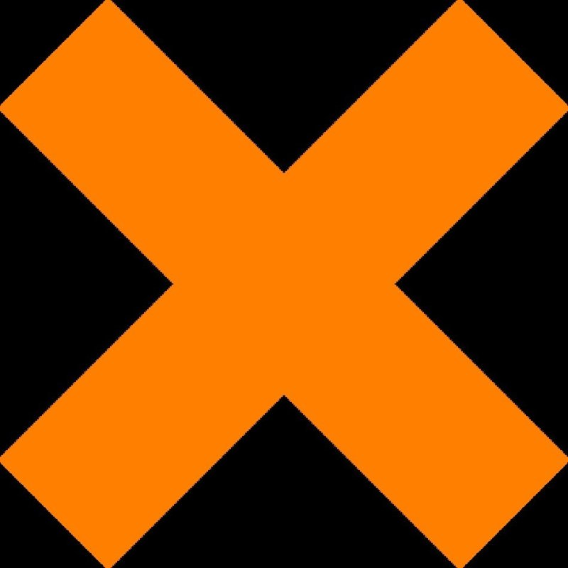 Крест на оранжевом фоне на упаковке