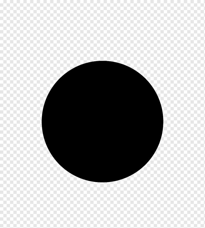 Круг черный на прозрачном фоне