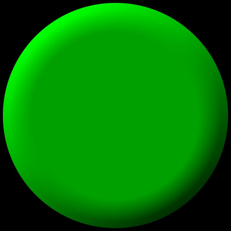 Круг зеленый на прозрачном фоне