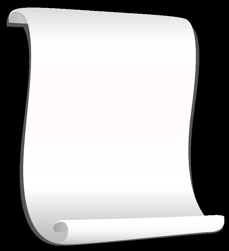 Листок бумаги на белом фоне