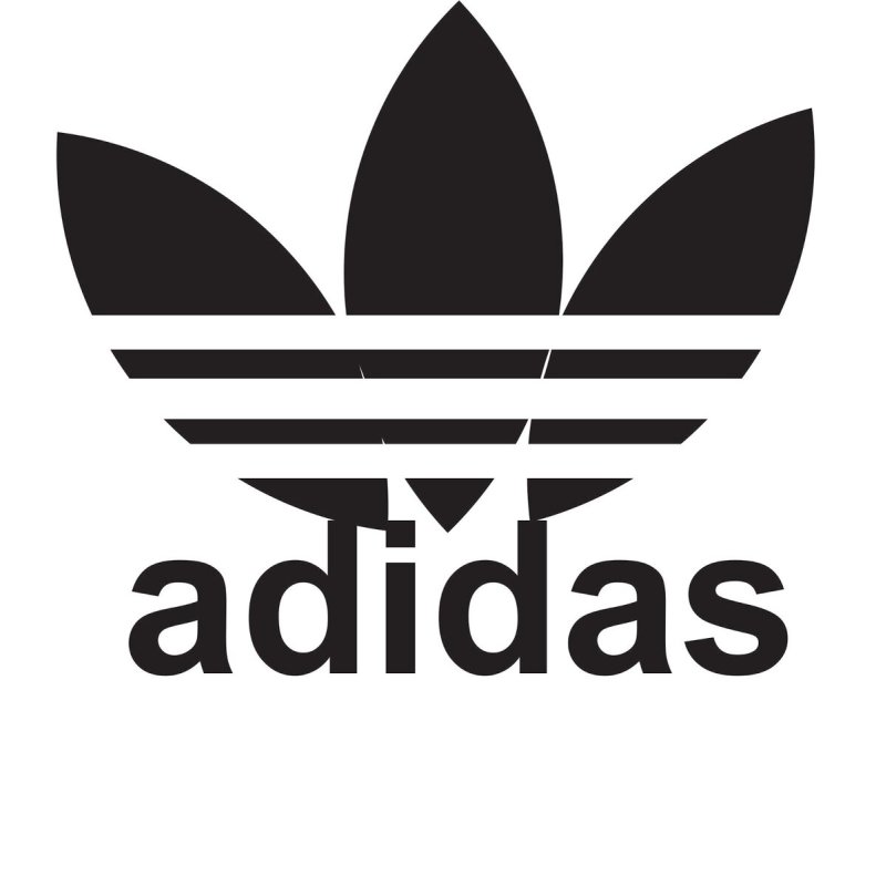 Логотип адидас на белом фоне