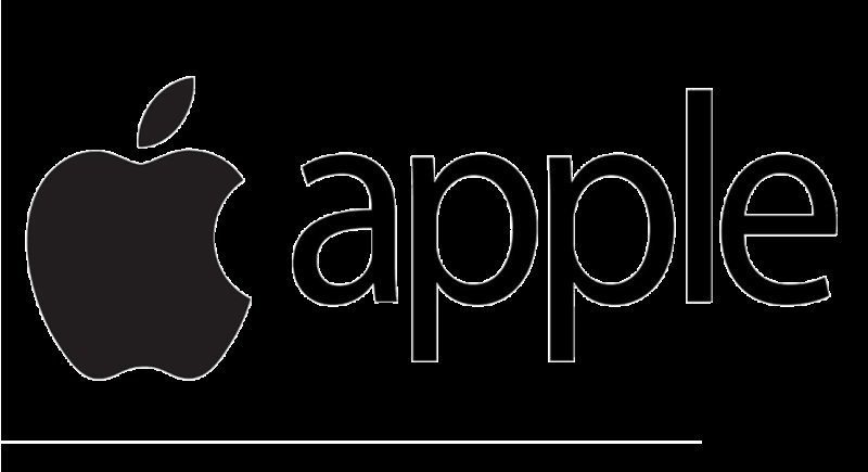 Логотип apple на белом фоне
