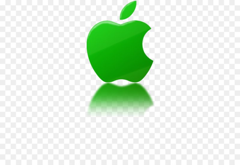 Логотип apple на зеленом фоне
