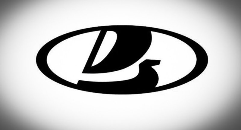 Логотип автоваза на черном фоне