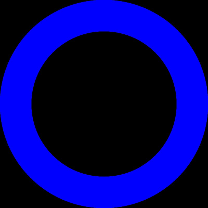 Логотип белый круг на синем фоне