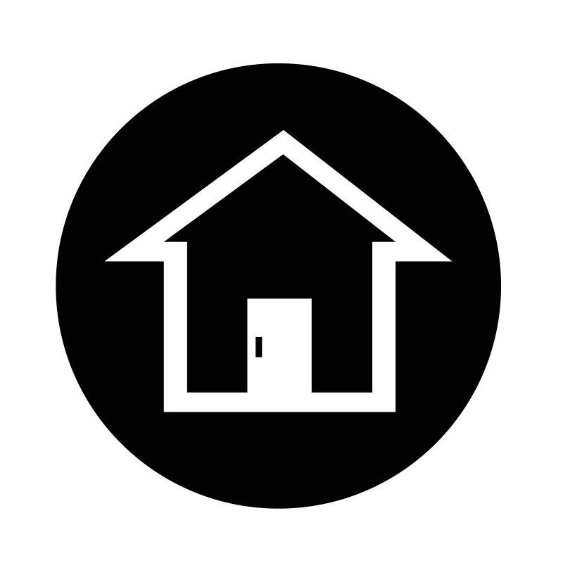 Логотип дома на черном фоне