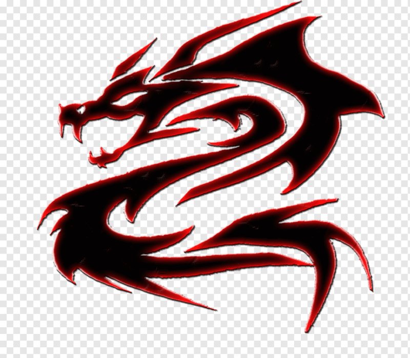 Логотип дракона на черном фоне